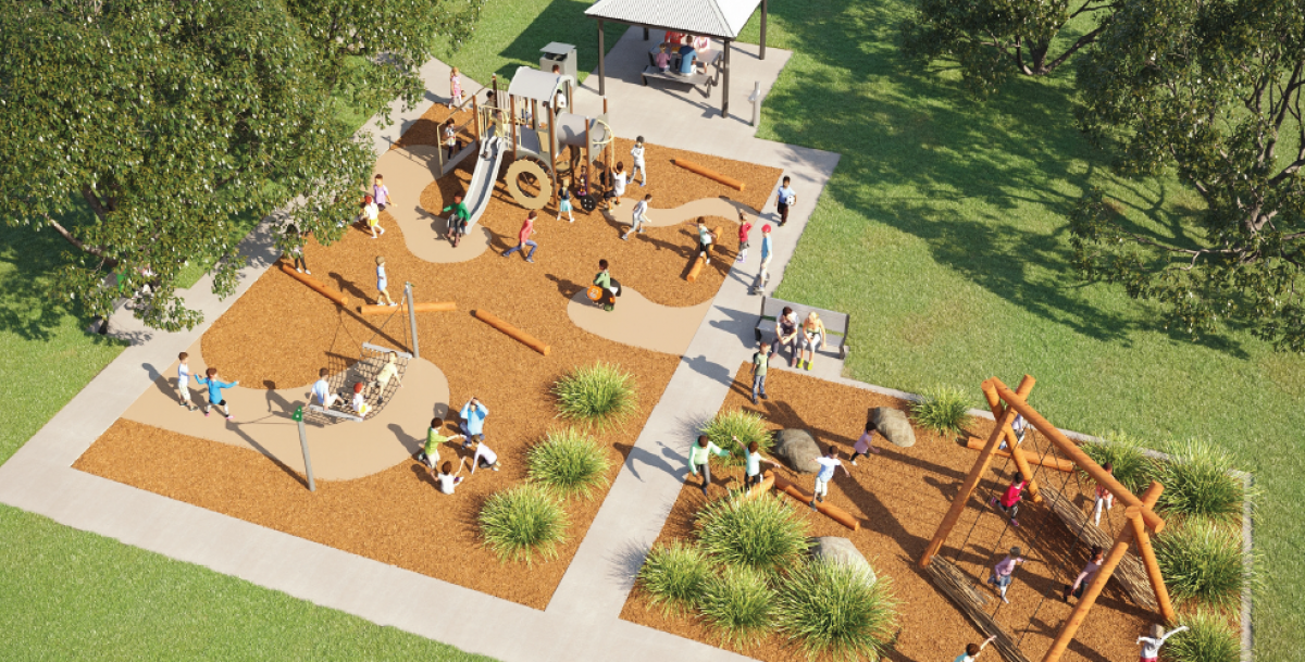 3D design concept of playground