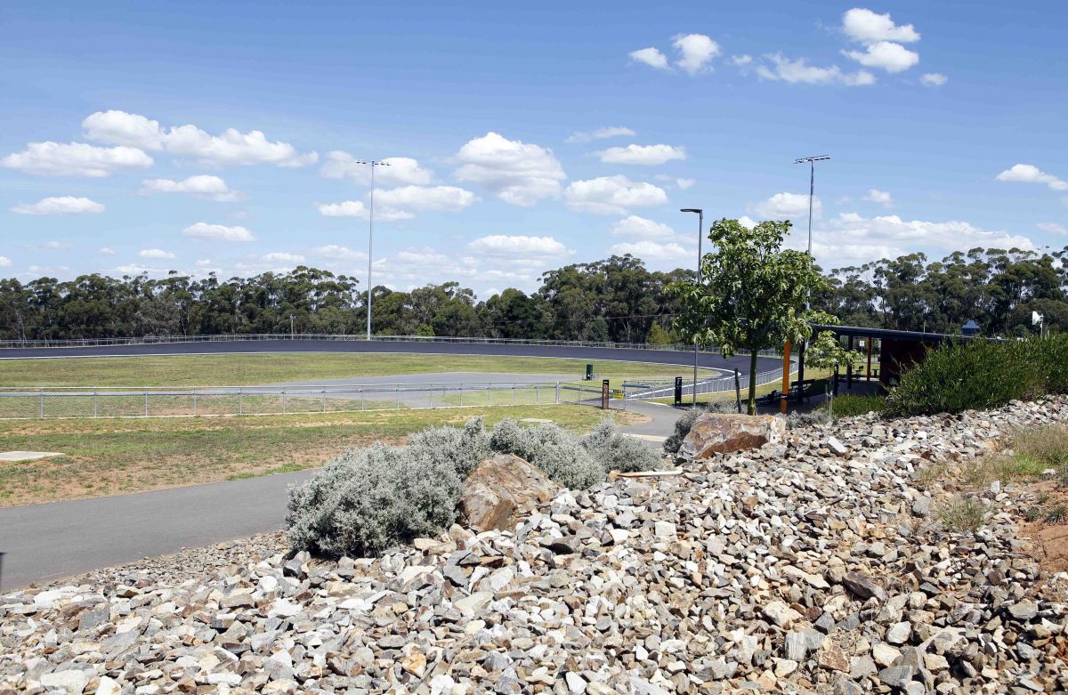 Community building and Velodrome track at Wagga Wagga Multisport Cycling Complex