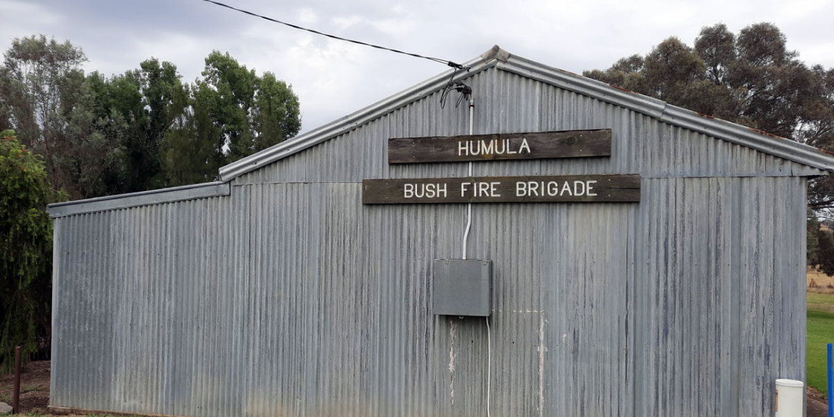 Corrugated iron bush fire brigade shed