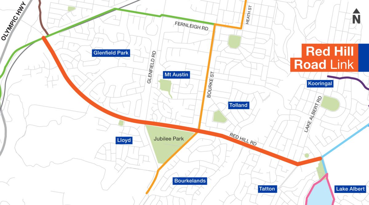 Red Hill Road Link map