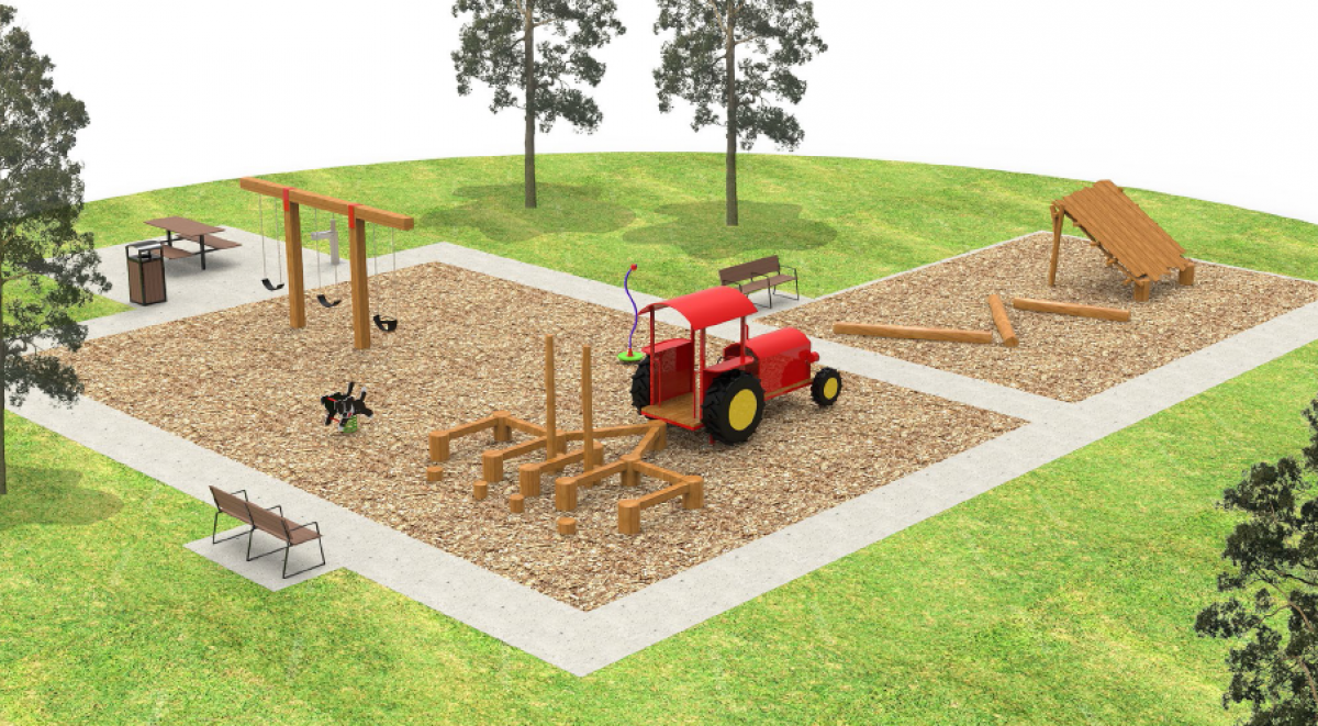 3D design concept of playground