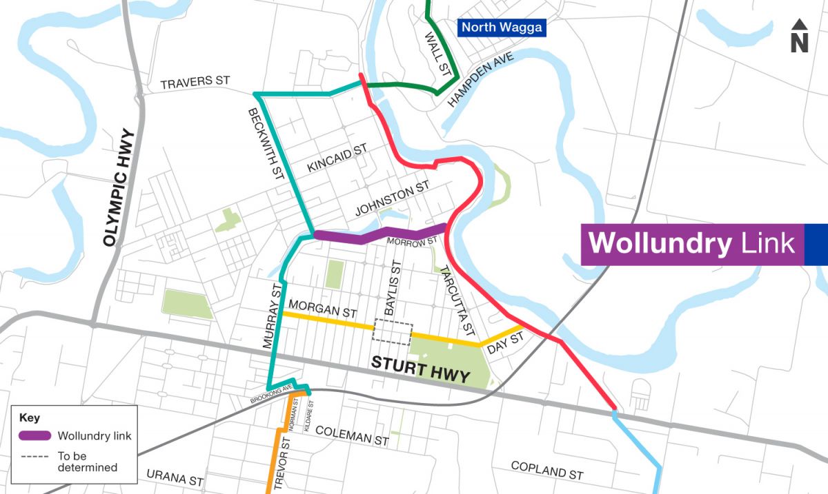 Wollundry Link map