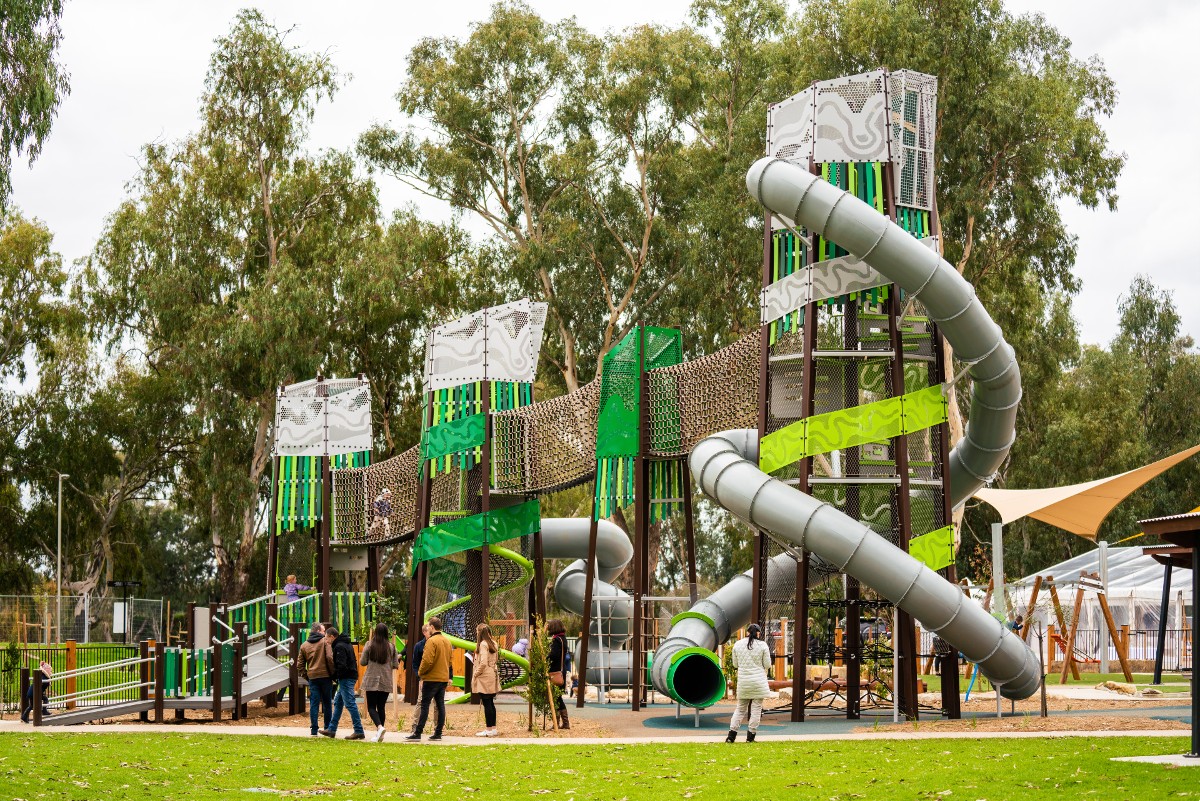 Regionally significant playground towers