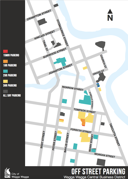 Wagga CBD Parking map