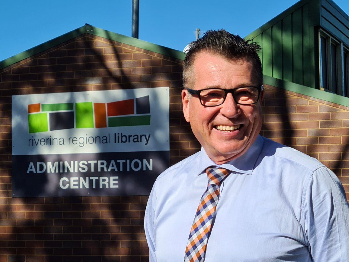 Long serving Riverina Regional Library staff member Brian Plummer, retired July 2020