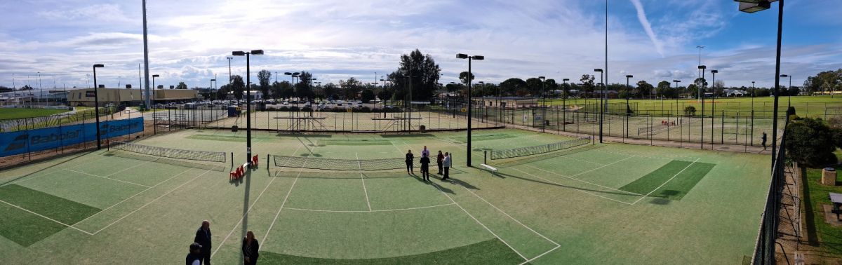 Panoramic view of tennis centre